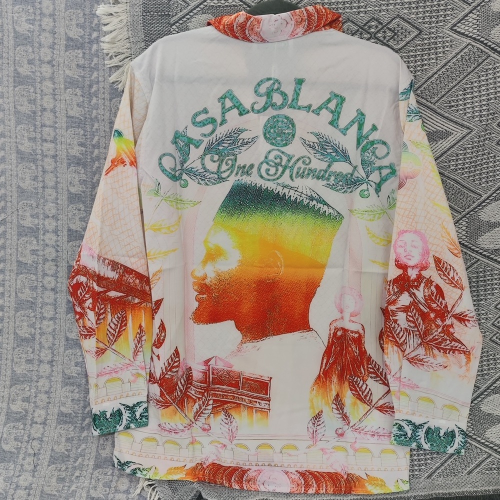 Casablanca Multicolor Botanical Print Button-Down Shirt - Picture 8 of 8